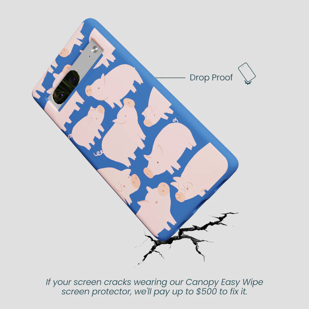 Electric Blue Piggies Google Pixel 7 Case - Image 5