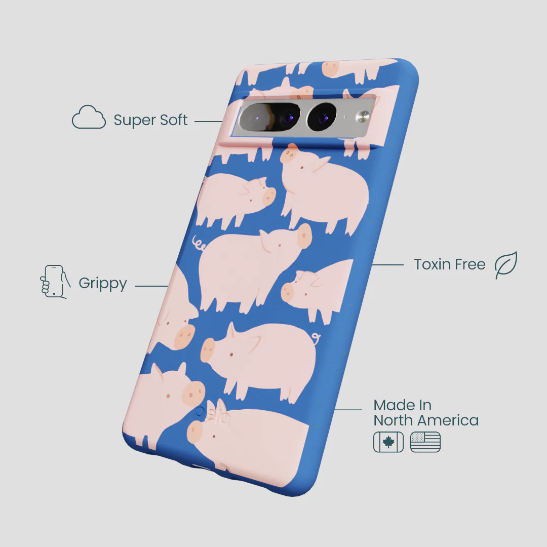 Electric Blue Piggies Google Pixel 7 Pro Case - Image 4