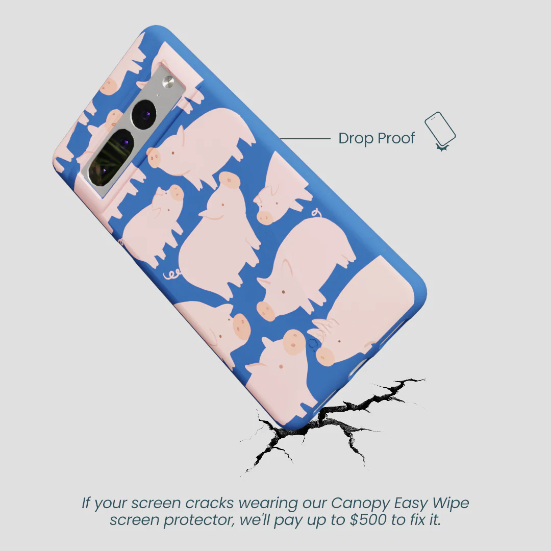 Electric Blue Piggies Google Pixel 7 Pro Case - Image 5