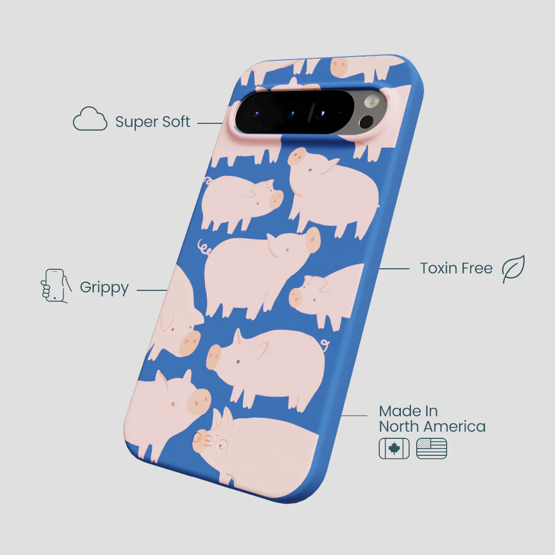 Electric Blue Piggies Google Pixel 9 Pro XL Case - Image 4