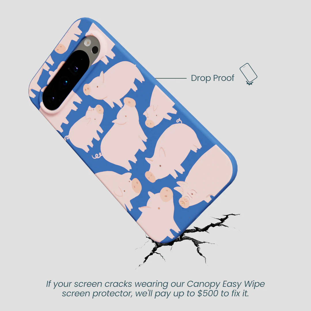 Electric Blue Piggies Google Pixel 9 Pro XL Case - Image 5