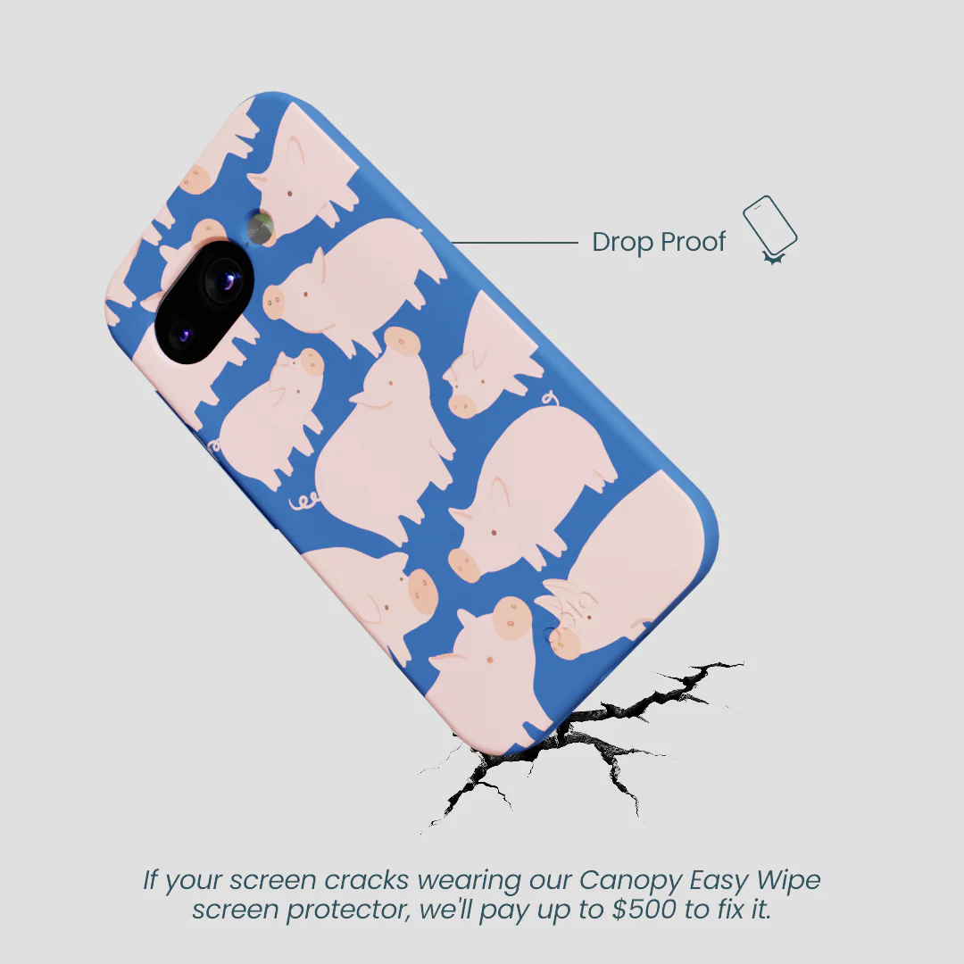 Electric Blue Piggies Google Pixel 9a Case - Image 5