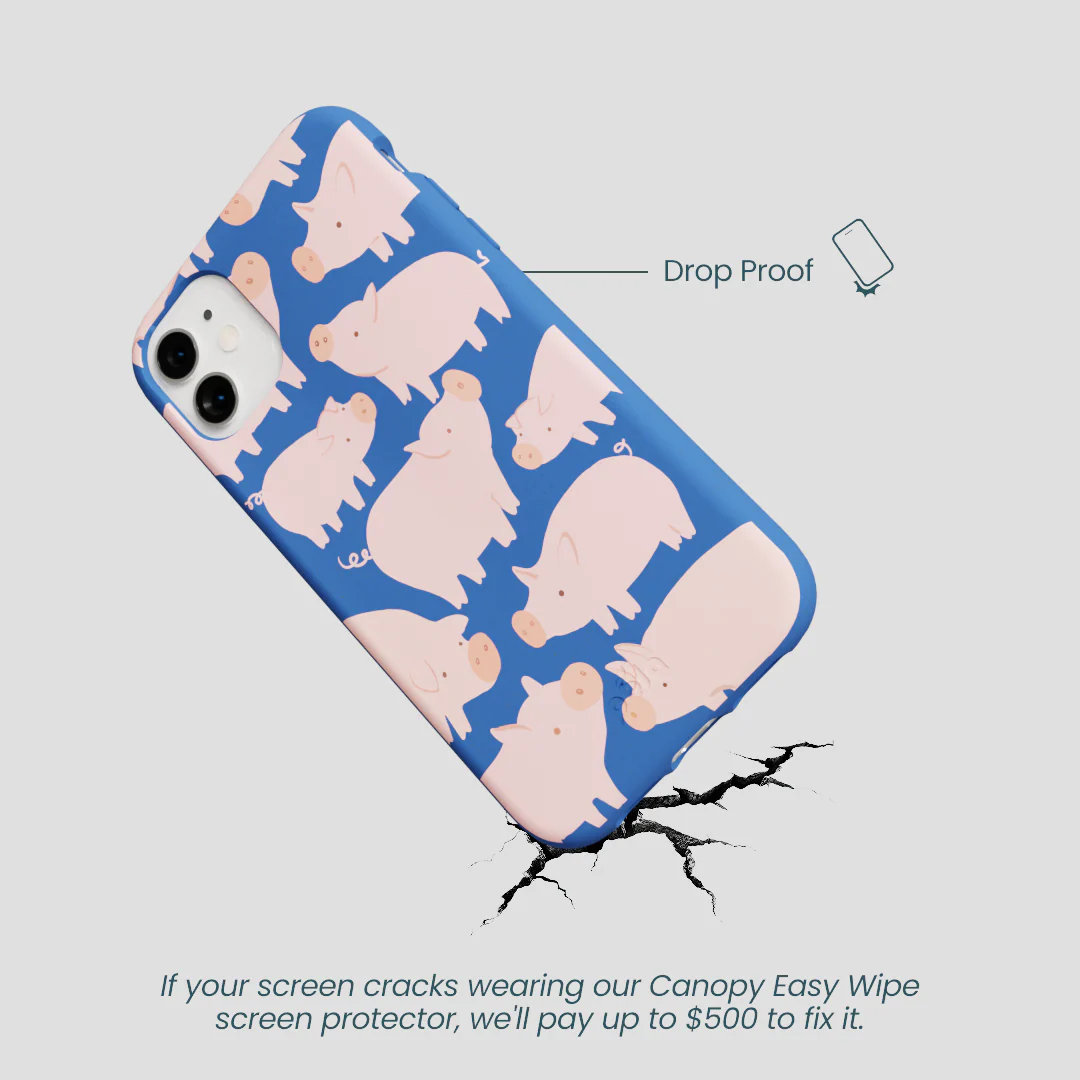 Electric Blue Piggies iPhone 11 Case - Image 5