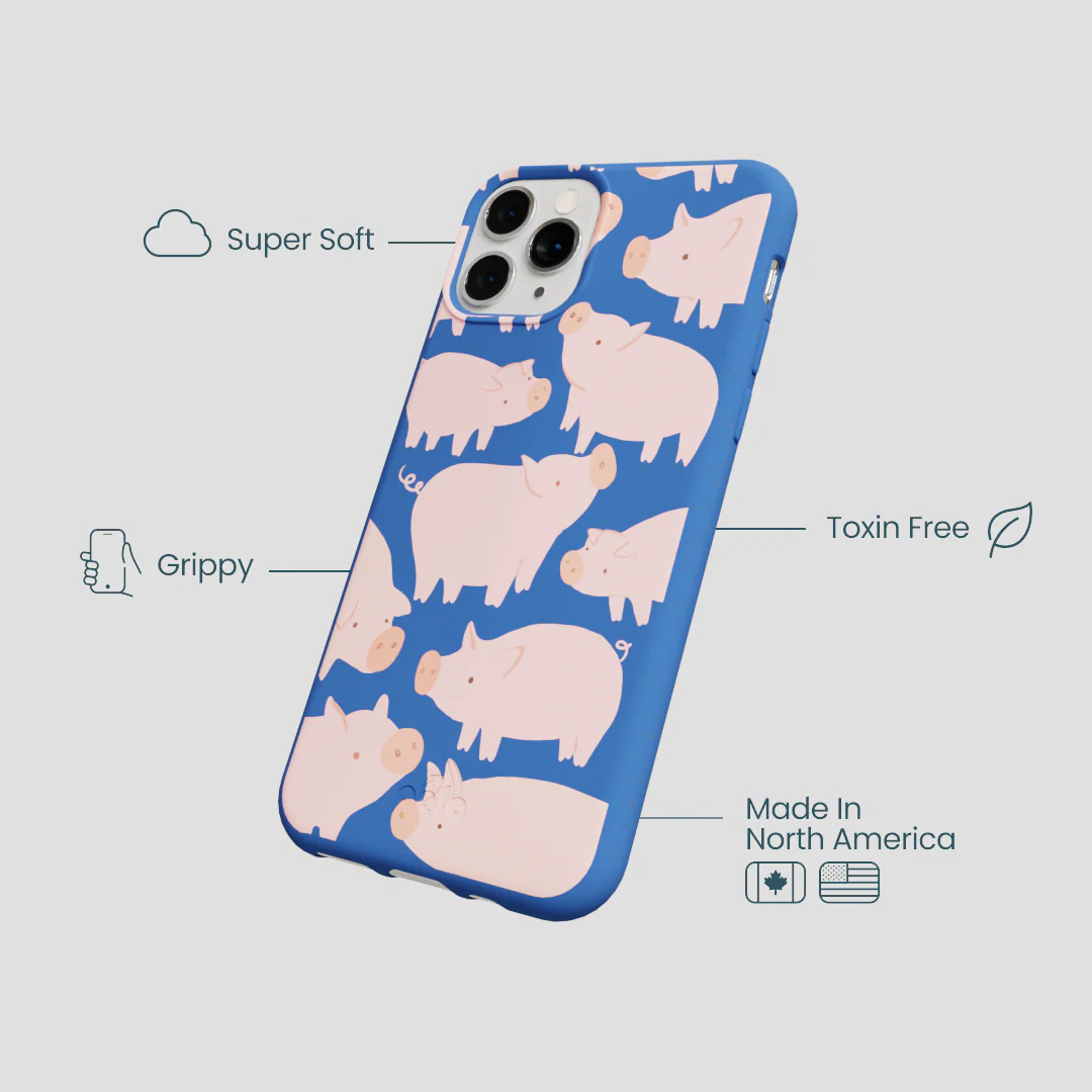 Electric Blue Piggies iPhone 11 Pro Case - Image 4