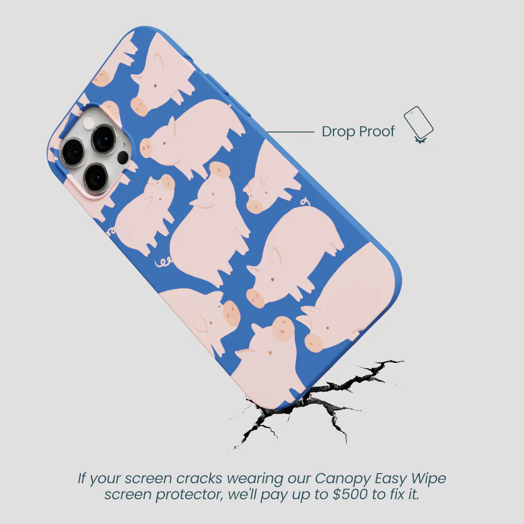 Electric Blue Piggies iPhone 12 Pro Max Case - Image 5