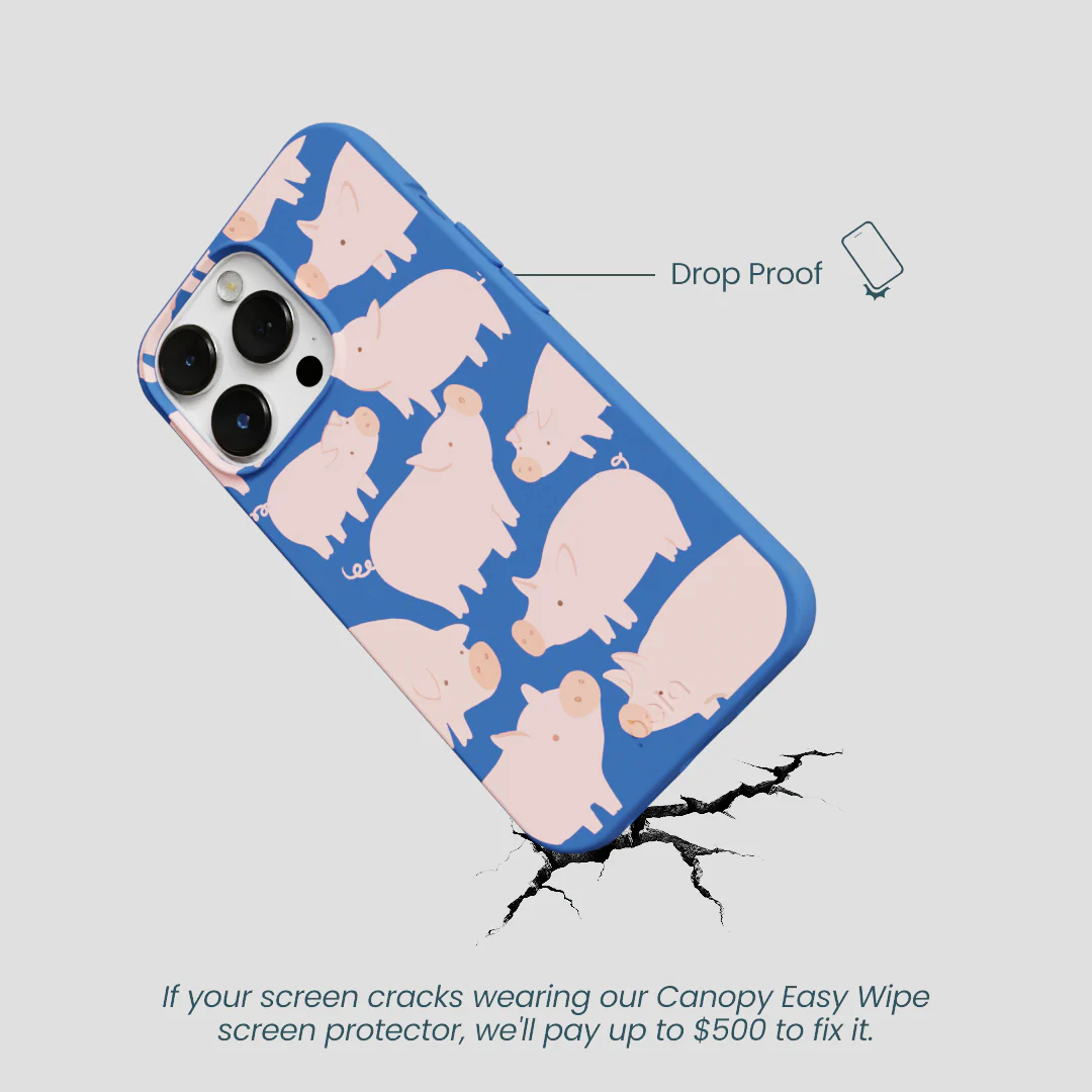 Electric Blue Piggies iPhone 13 Pro Case - Image 5
