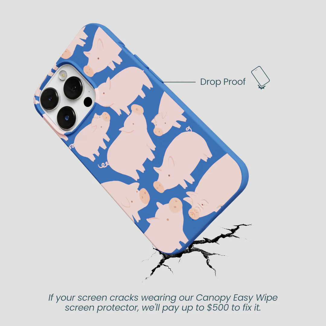 Electric Blue Piggies iPhone 13 Pro Max Case - Image 5