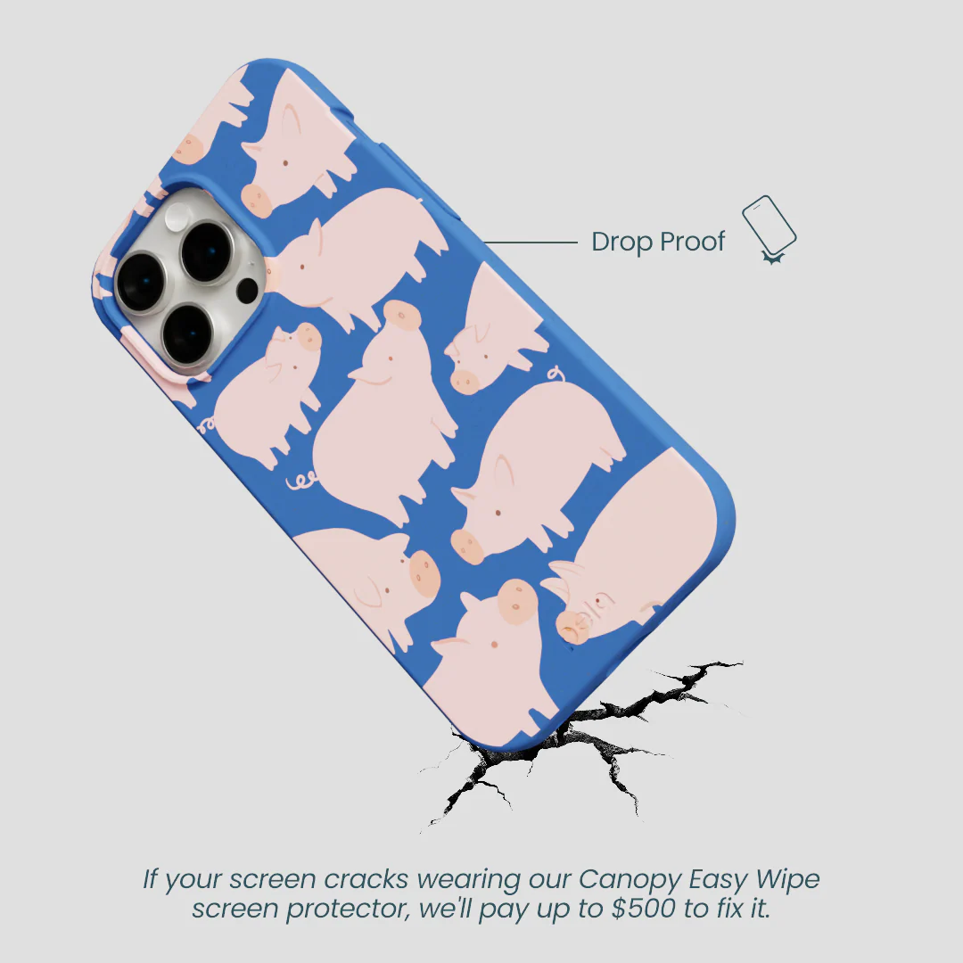 Electric Blue Piggies iPhone 15 Pro Max Case - Image 5