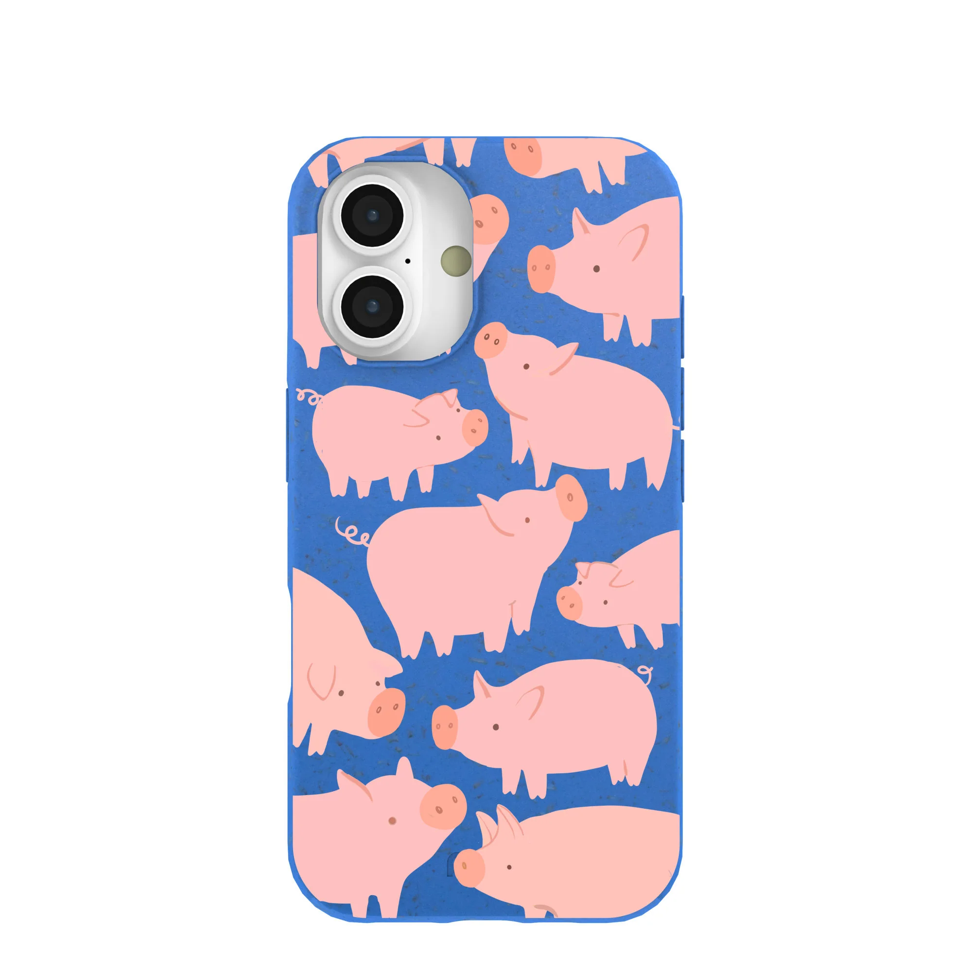Electric Blue Piggies iPhone 16 Case