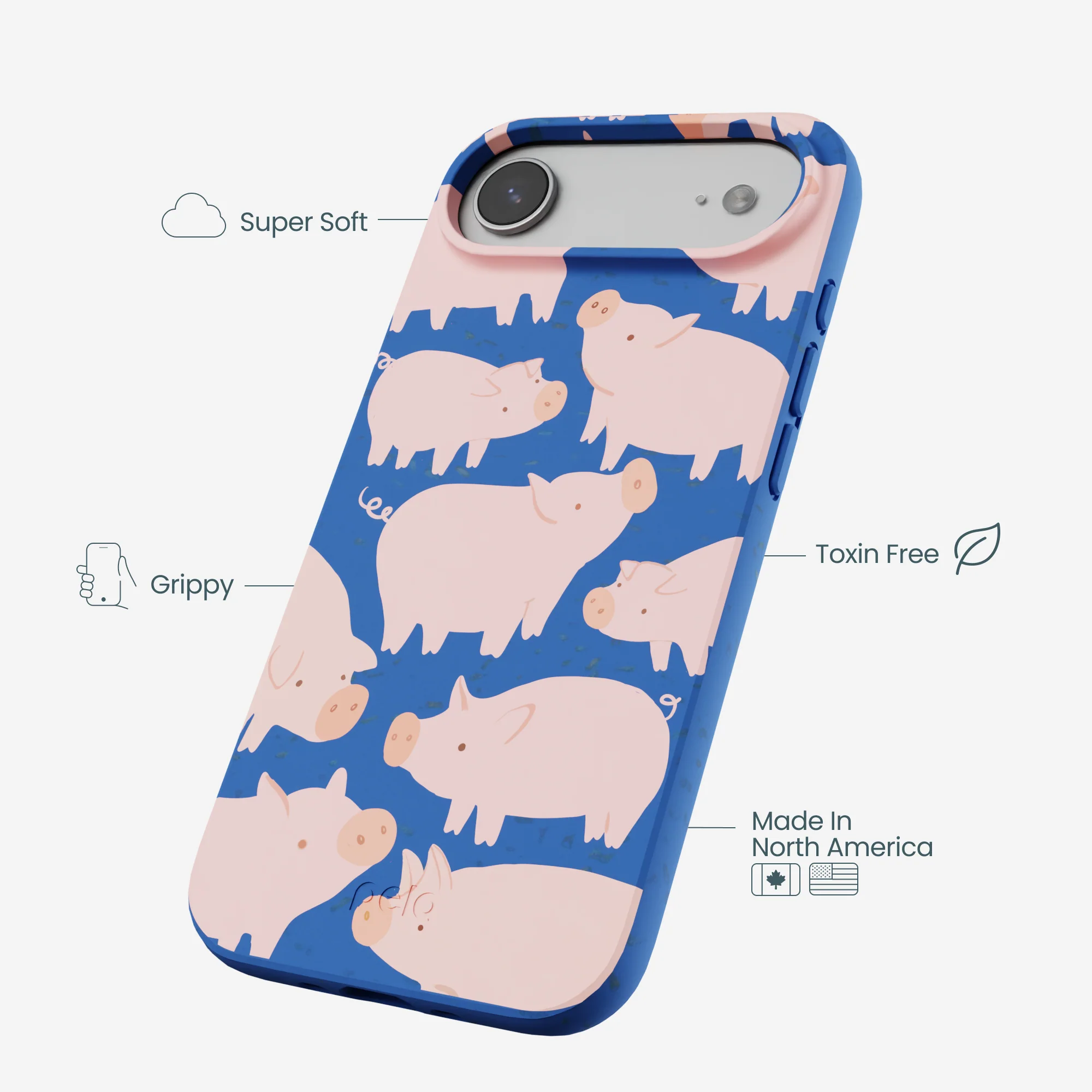 Electric Blue Piggies iPhone Air Case - Image 4