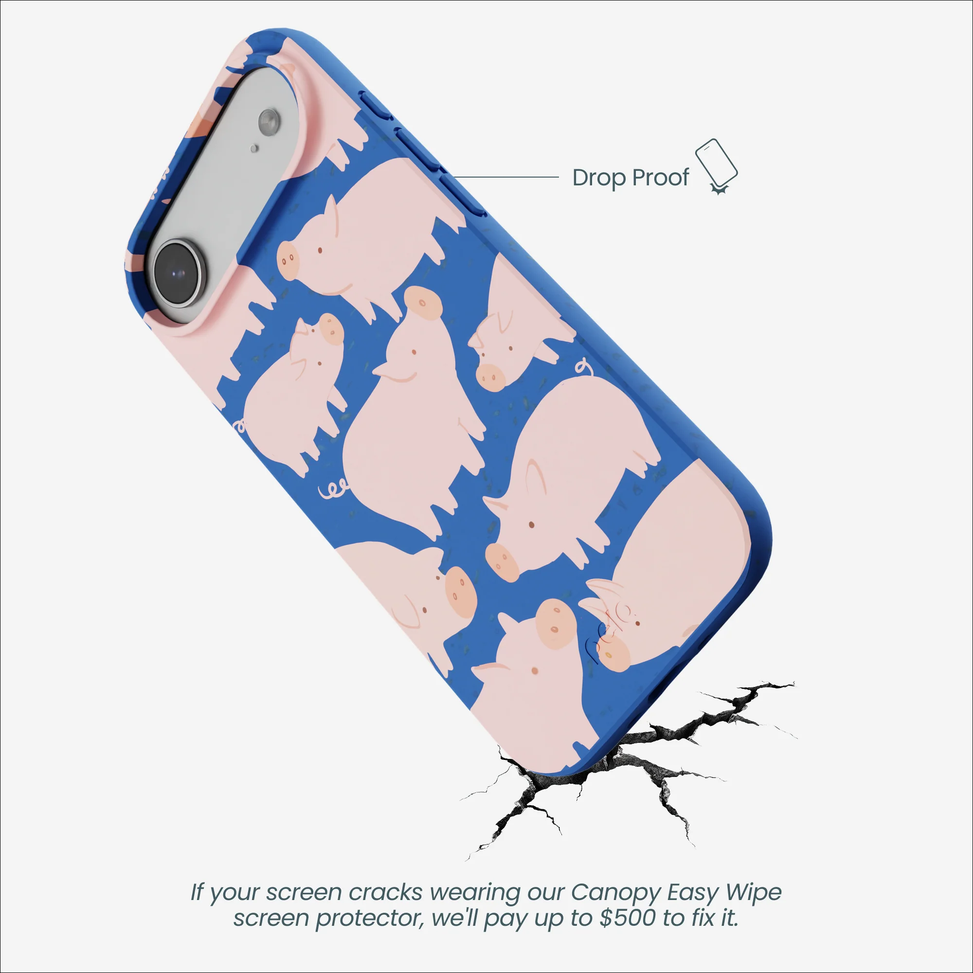 Electric Blue Piggies iPhone Air Case - Image 5
