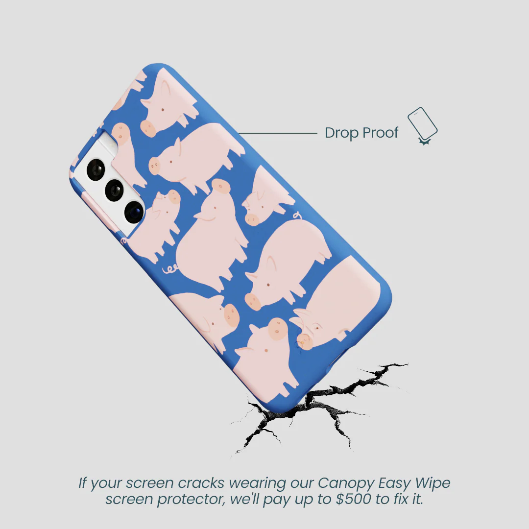 Electric Blue Piggies Samsung Galaxy S22 Case - Image 5