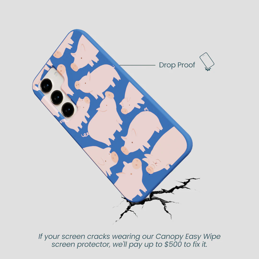 Electric Blue Piggies Samsung Galaxy S23 Case - Image 5