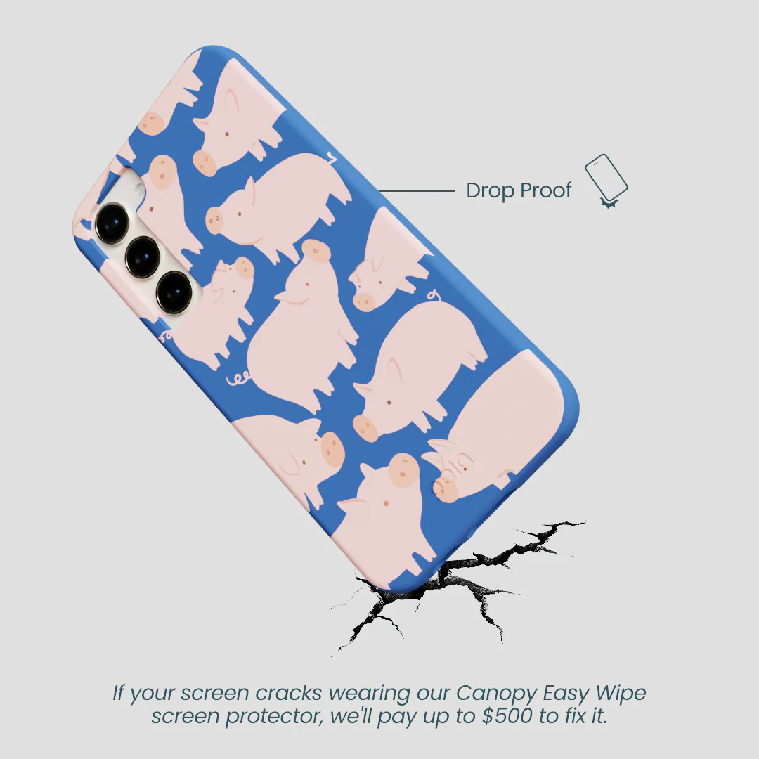 Electric Blue Piggies Samsung Galaxy S23+(Plus) Case - Image 5