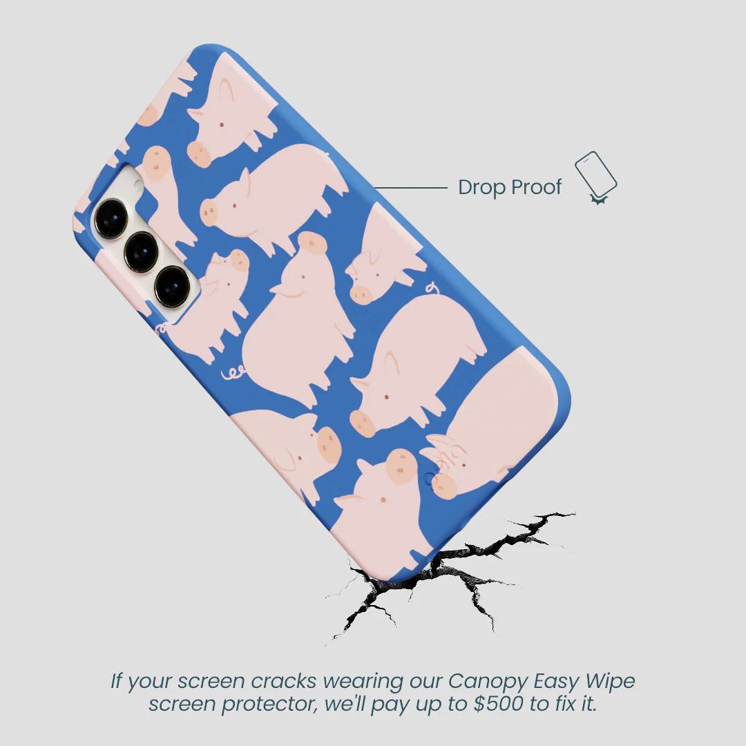Electric Blue Piggies Samsung Galaxy S24+(Plus) Case - Image 5