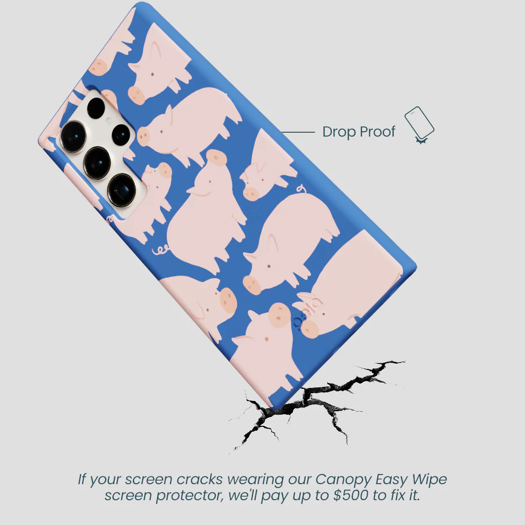 Electric Blue Piggies Samsung Galaxy S24 Ultra Case - Image 5