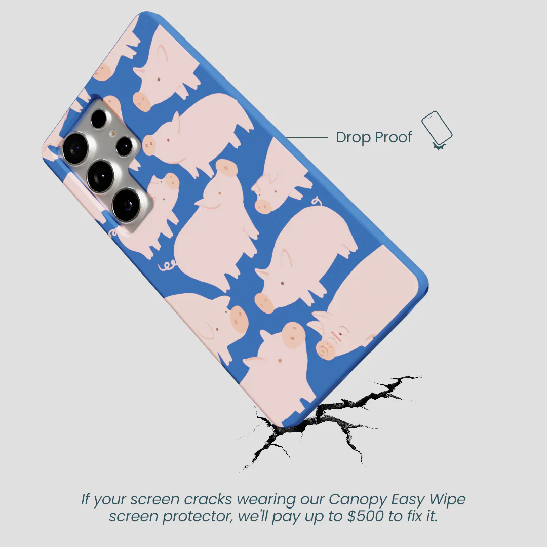Electric Blue Piggies Samsung Galaxy S25 Ultra Case - Image 5