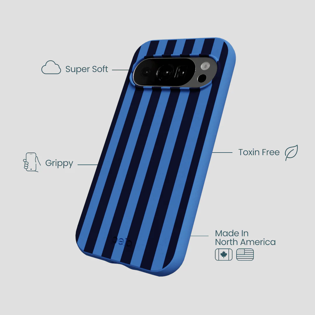 Electric Blue Sapphire Stripes Google Pixel 10/10 Pro Case - Image 3