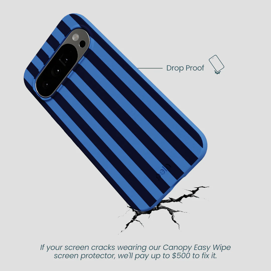 Electric Blue Sapphire Stripes Google Pixel 10 Pro XL Case - Image 4
