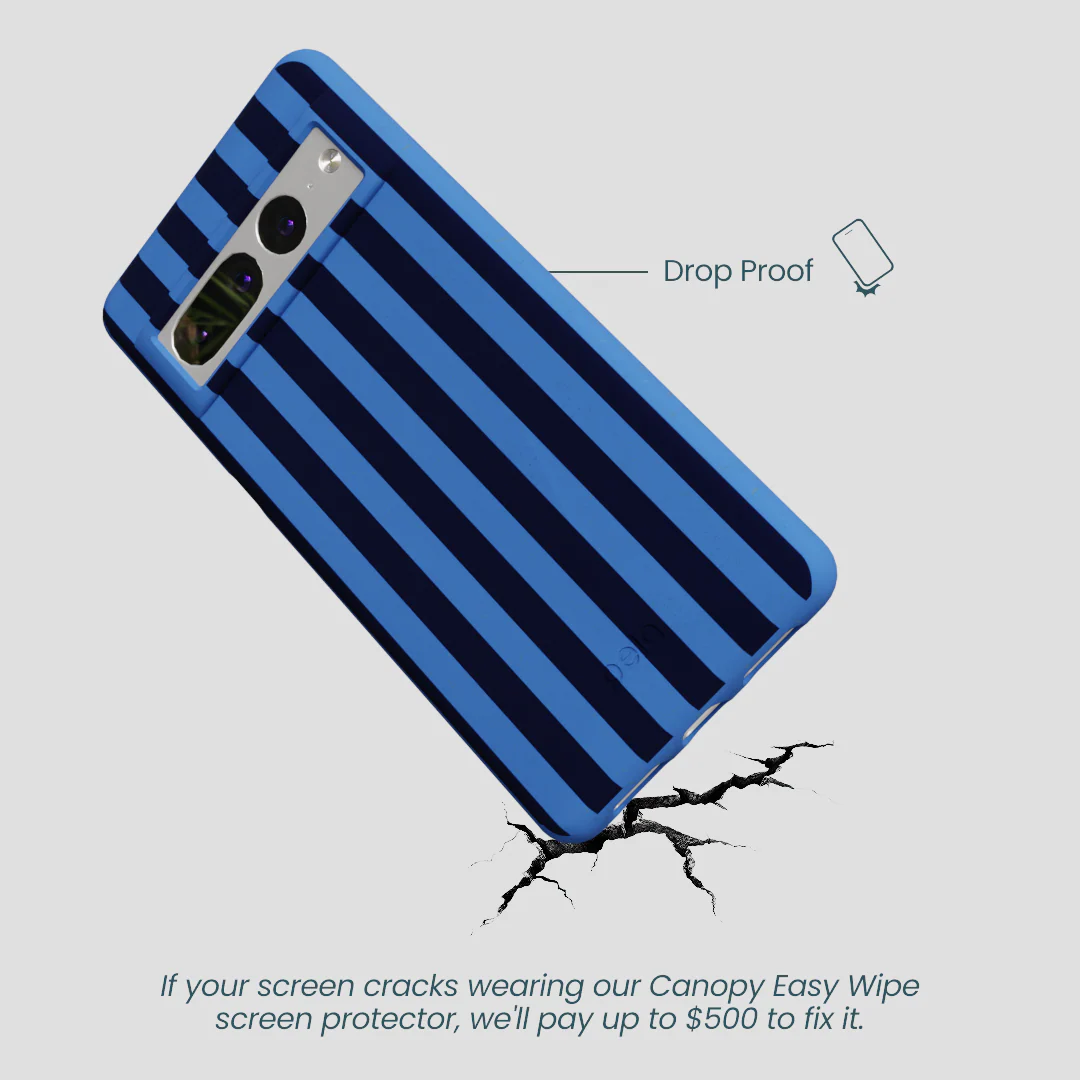 Electric Blue Sapphire Stripes Google Pixel 7 Pro Case - Image 4