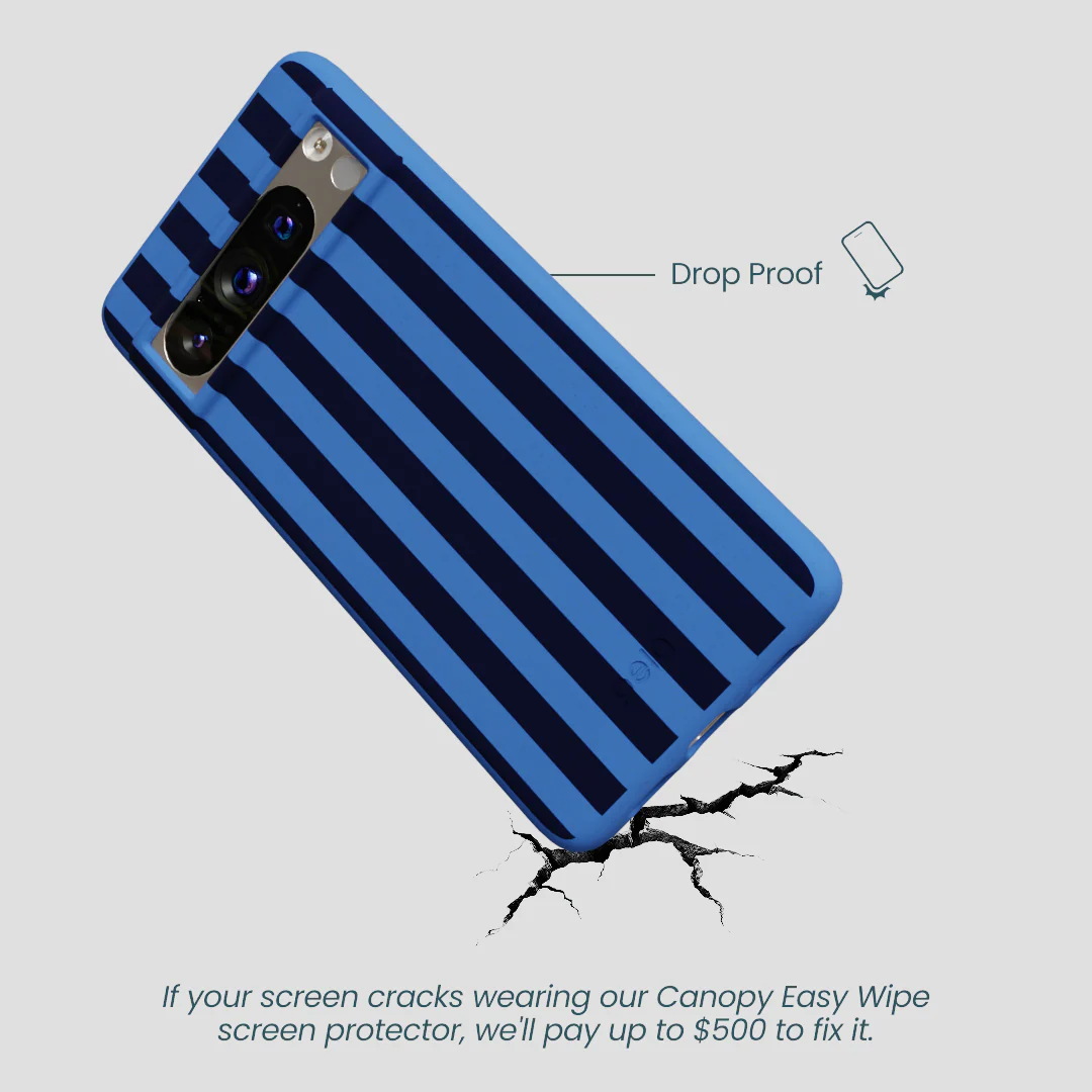 Electric Blue Sapphire Stripes Google Pixel 8 Pro Case - Image 4