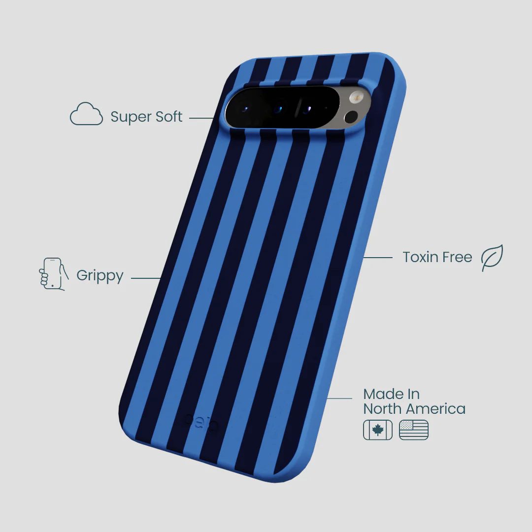Electric Blue Sapphire Stripes Google Pixel 9 Pro XL Case - Image 3