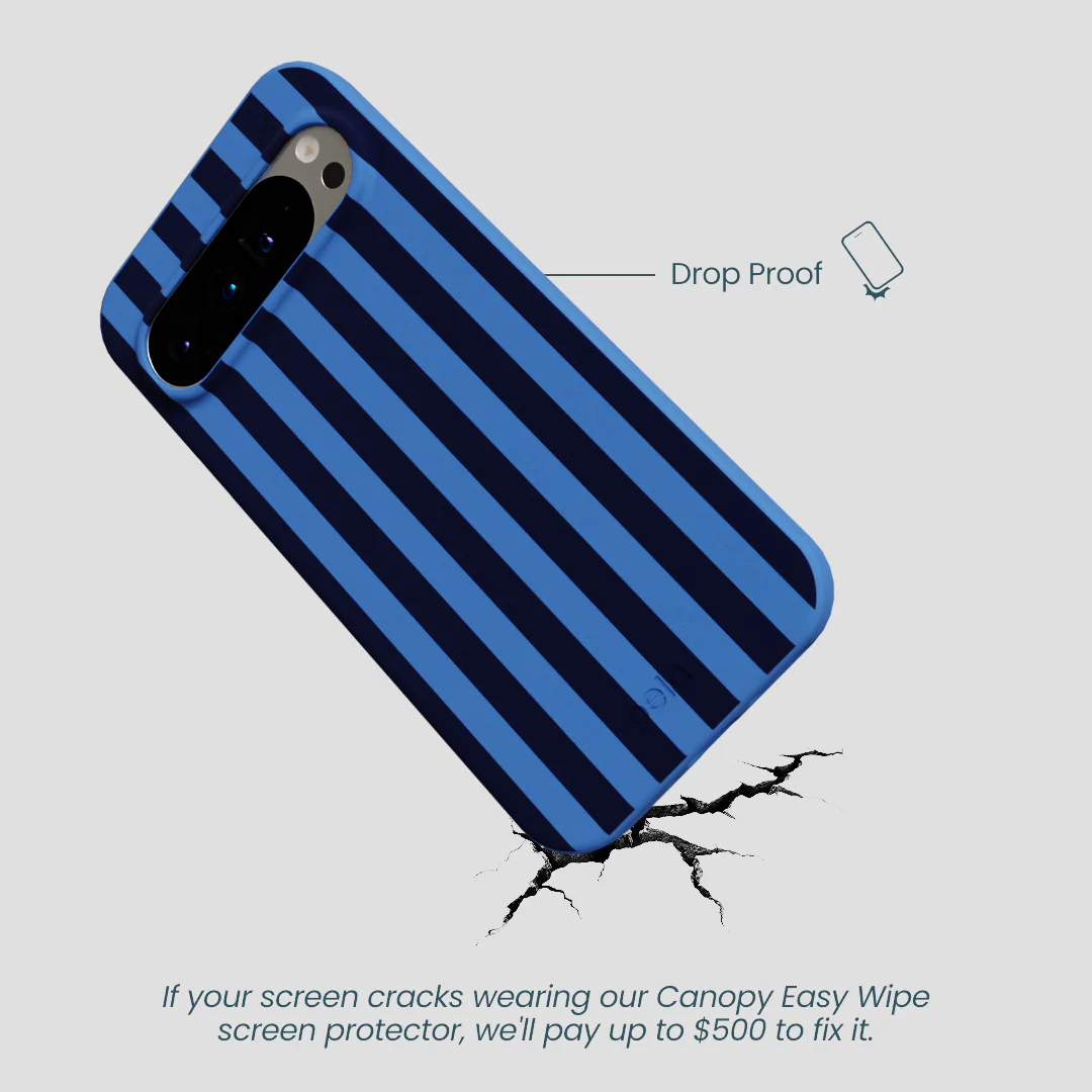 Electric Blue Sapphire Stripes Google Pixel 9 Pro XL Case - Image 4
