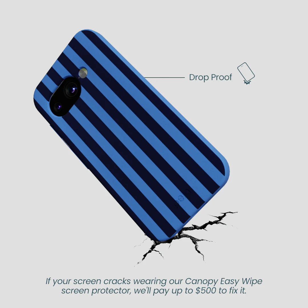 Electric Blue Sapphire Stripes Google Pixel 9a Case - Image 4