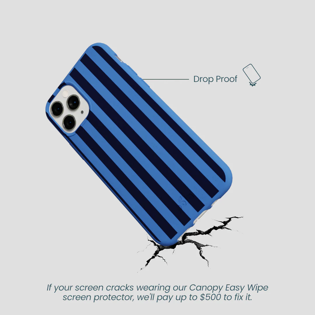 Electric Blue Sapphire Stripes iPhone 11 Pro Case - Image 5