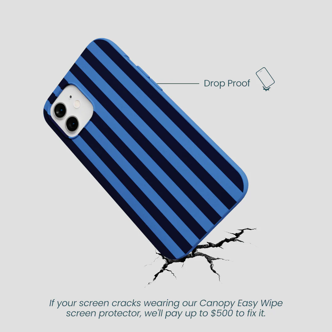 Electric Blue Sapphire Stripes iPhone 12/ iPhone 12 Pro Case - Image 5