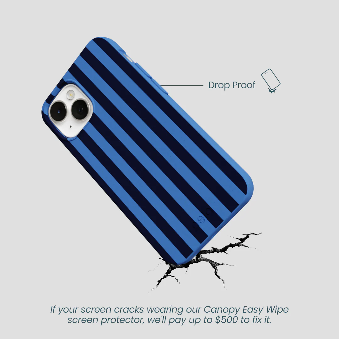 Electric Blue Sapphire Stripes iPhone 13 Case - Image 5