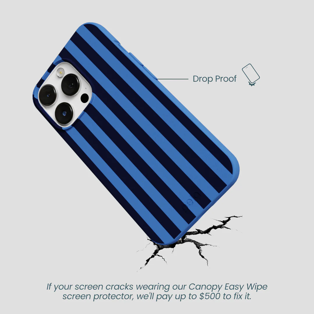 Electric Blue Sapphire Stripes iPhone 13 Pro Max Case - Image 5