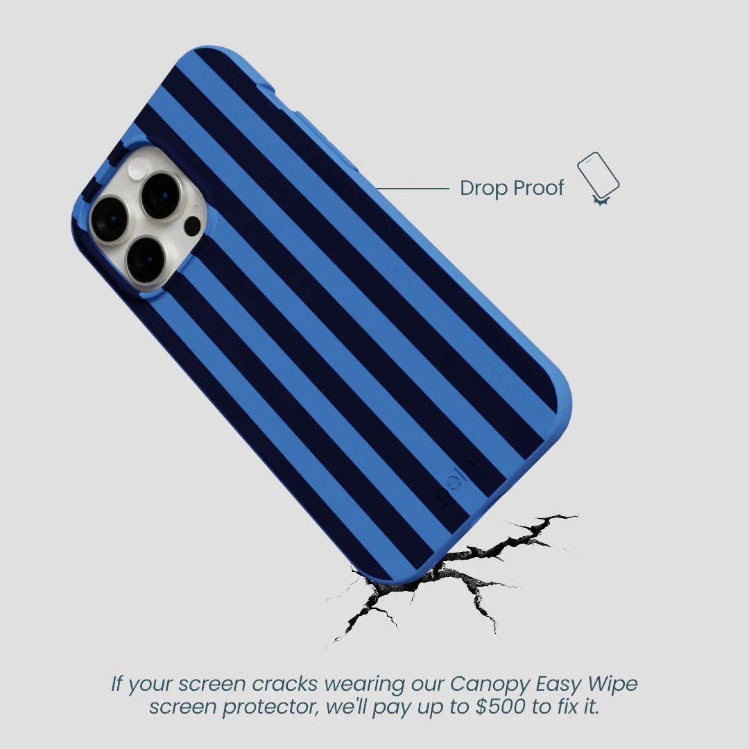 Electric Blue Sapphire Stripes iPhone 15 Pro Max Case - Image 5