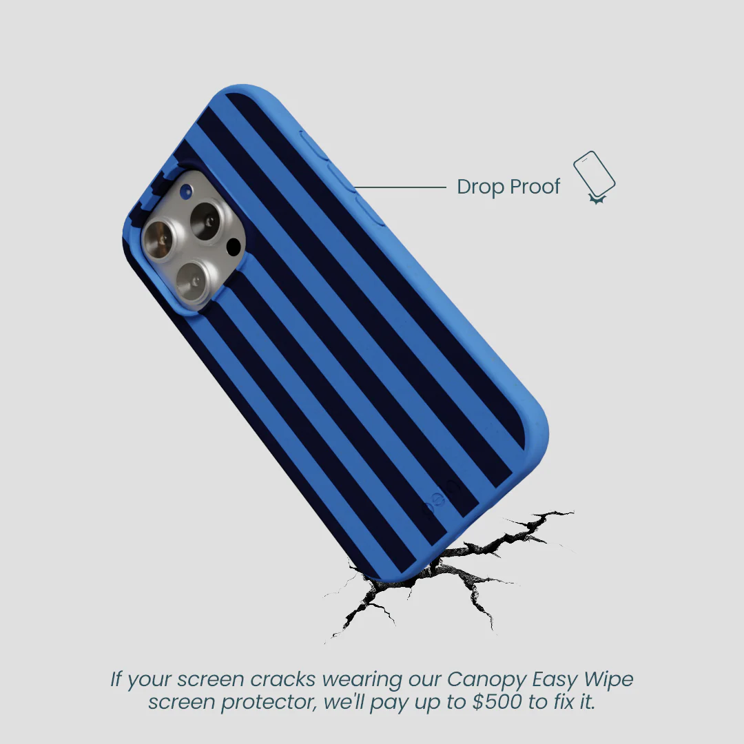 Electric Blue Sapphire Stripes iPhone 16 Pro Case - Image 5