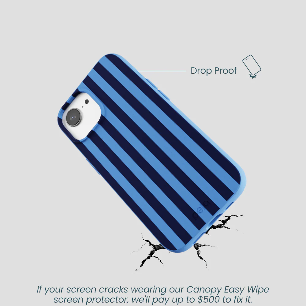 Electric Blue Sapphire Stripes iPhone 16e/17e Case - Image 5