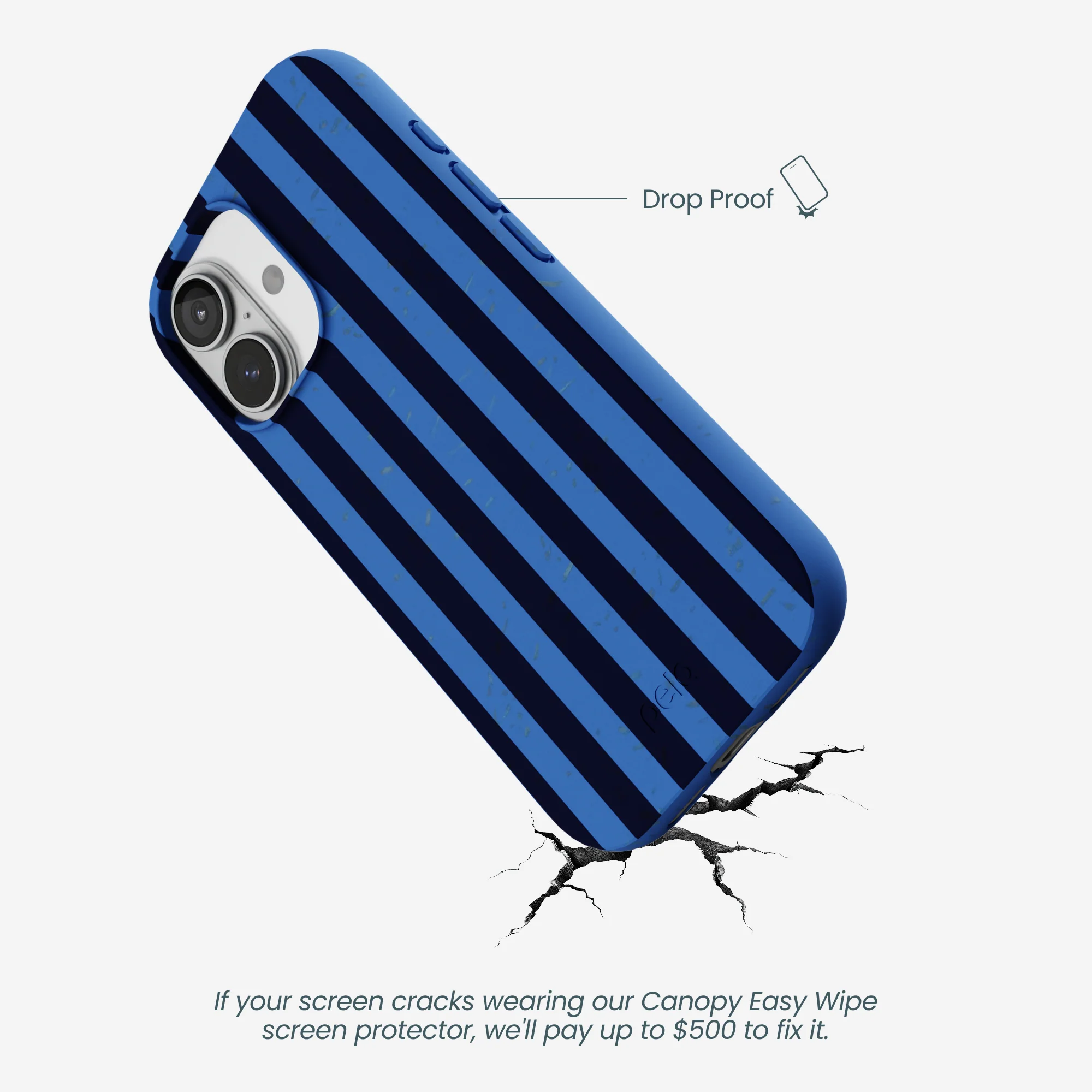Electric Blue Sapphire Stripes iPhone 17 Case - Image 5