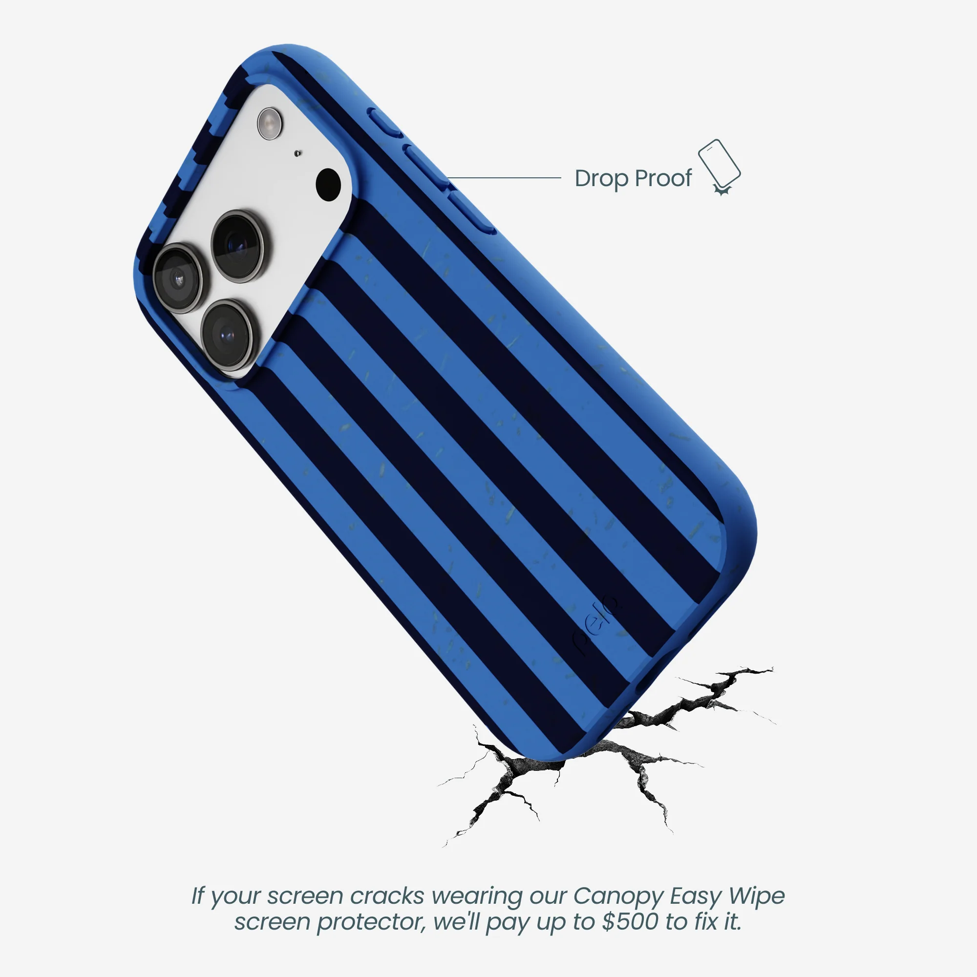 Electric Blue Sapphire Stripes iPhone 17 Pro Case - Image 5