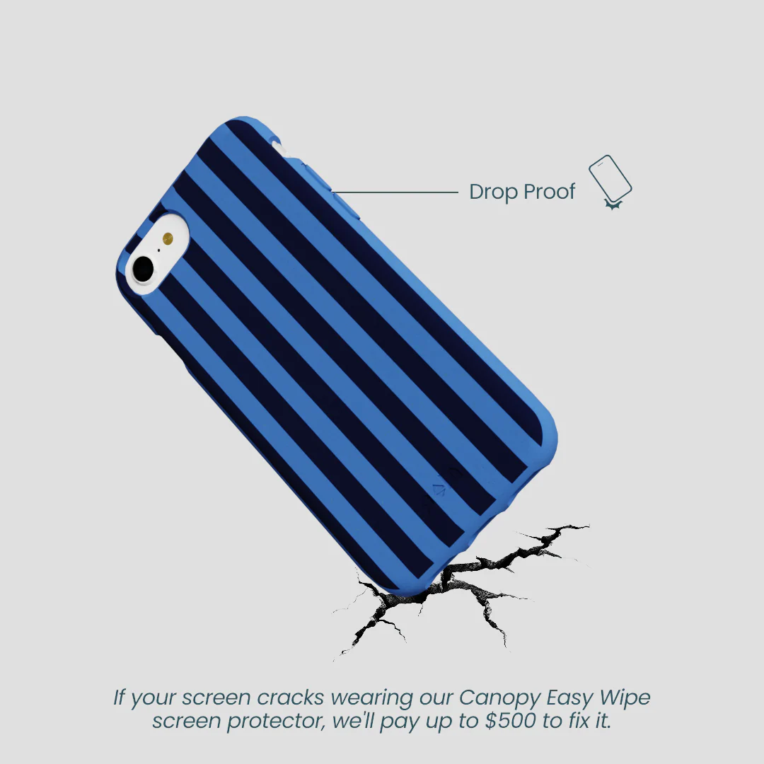 Electric Blue Sapphire Stripes iPhone 6/6s/7/8/SE Case - Image 5