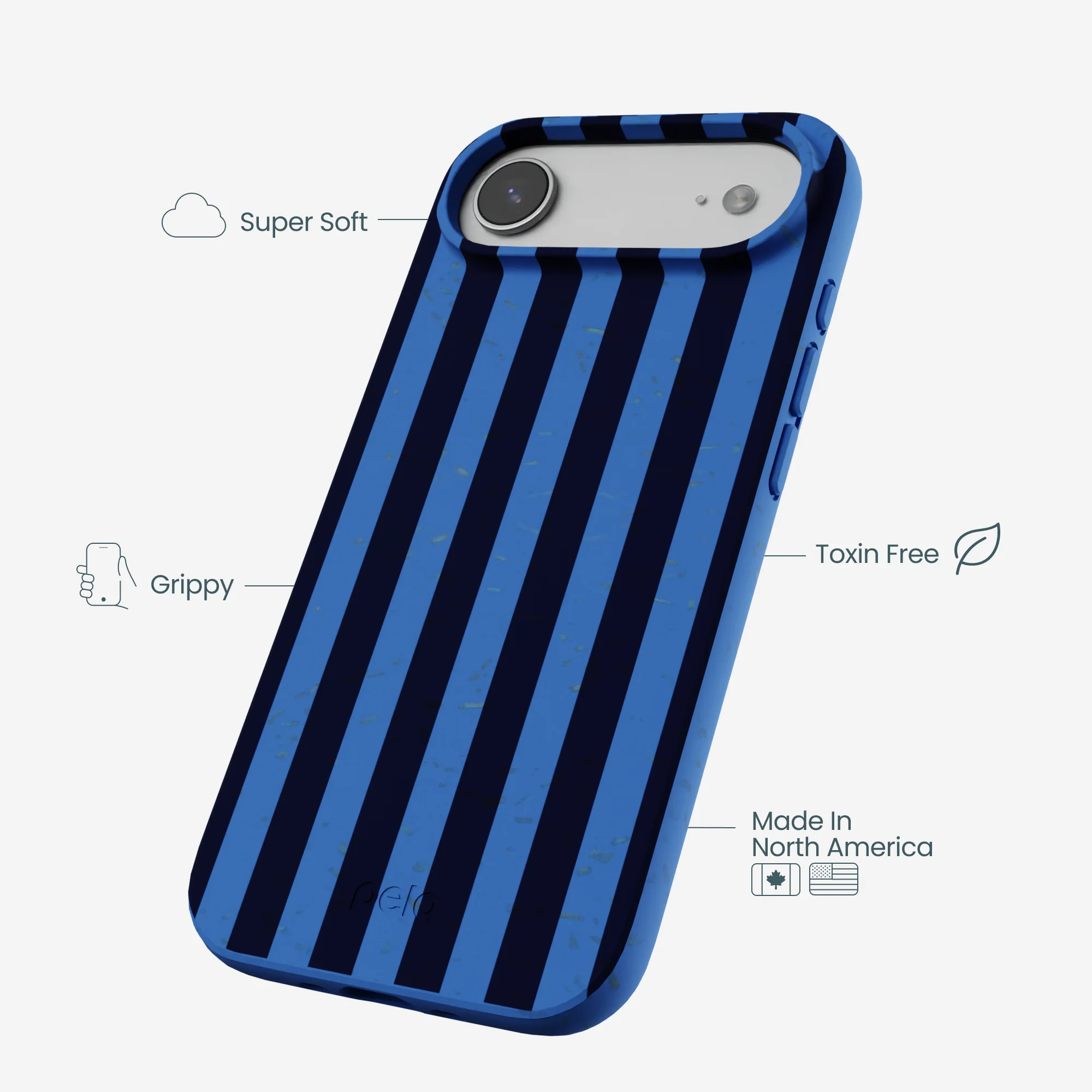 Electric Blue Sapphire Stripes iPhone Air Case - Image 4