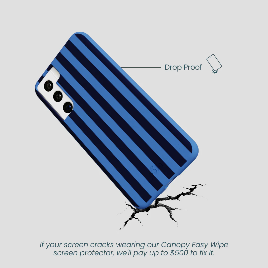 Electric Blue Sapphire Stripes Samsung Galaxy S21 Case - Image 4