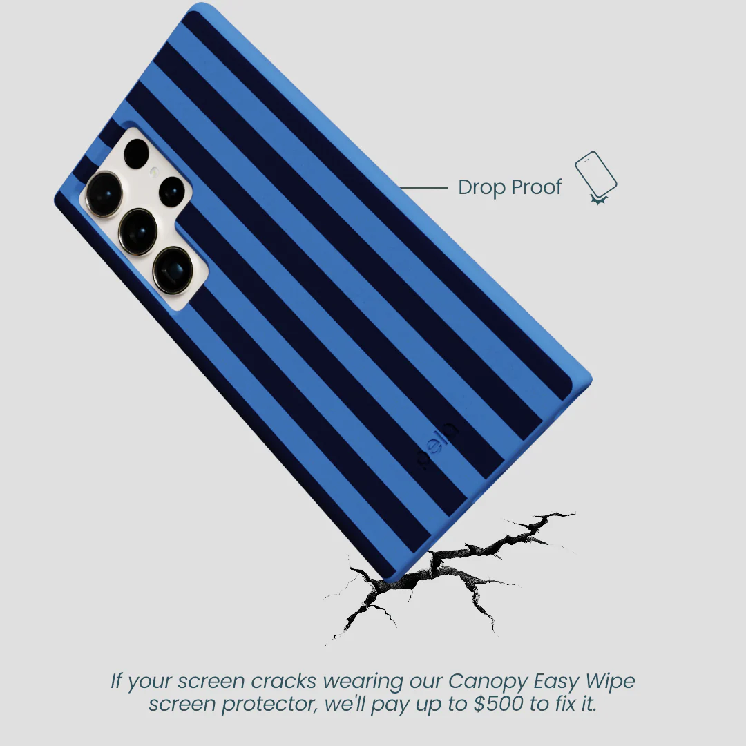 Electric Blue Sapphire Stripes Samsung Galaxy S24 Ultra Case - Image 4