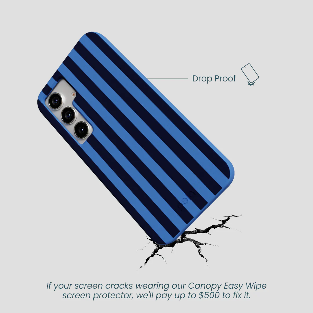Electric Blue Sapphire Stripes Samsung Galaxy S25 Case - Image 4