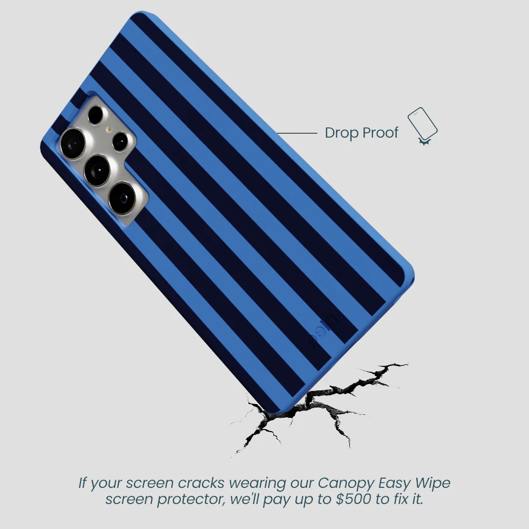 Electric Blue Sapphire Stripes Samsung Galaxy S25 Ultra Case - Image 4
