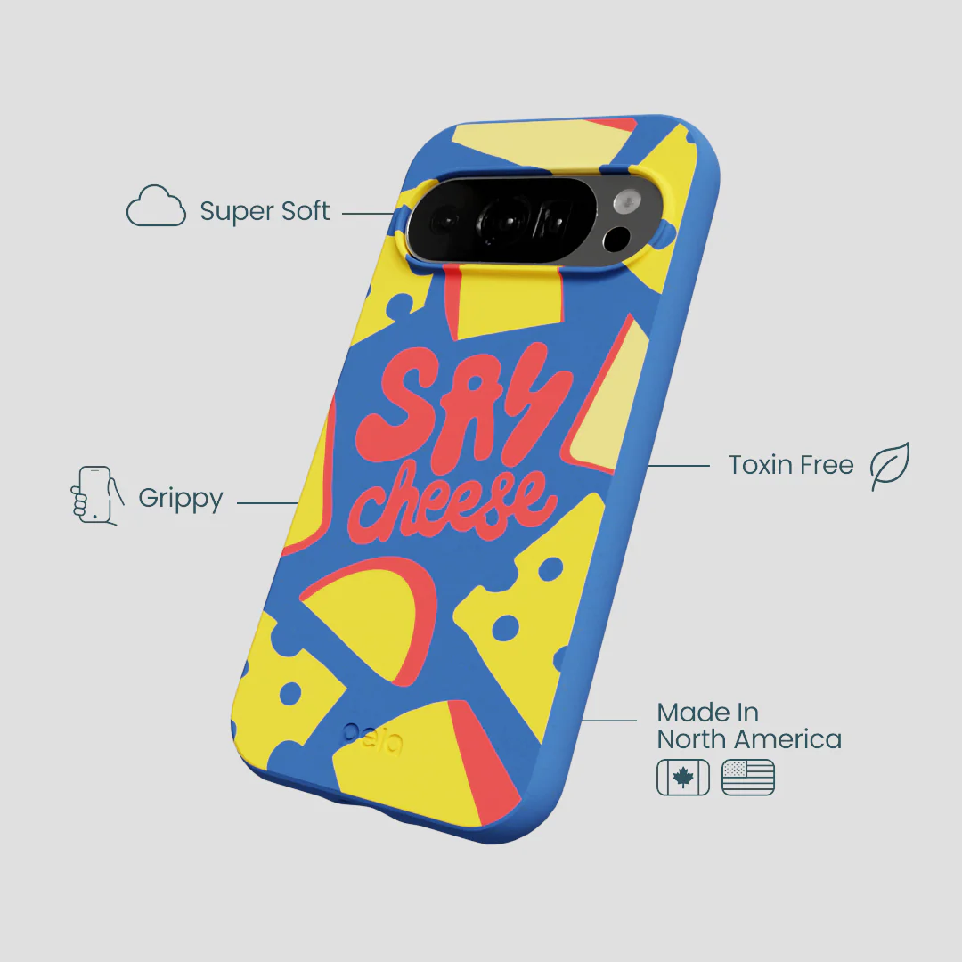 Electric Blue Say Cheese Google Pixel 10/10 Pro Case - Image 4