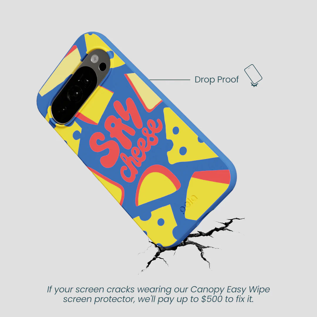 Electric Blue Say Cheese Google Pixel 10/10 Pro Case - Image 5