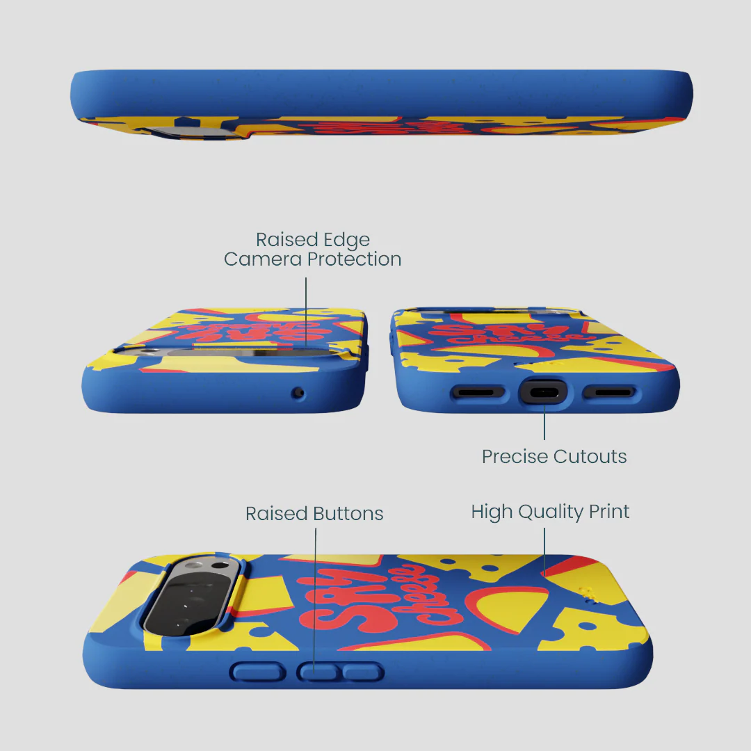 Electric Blue Say Cheese Google Pixel 10 Pro XL Case - Image 3