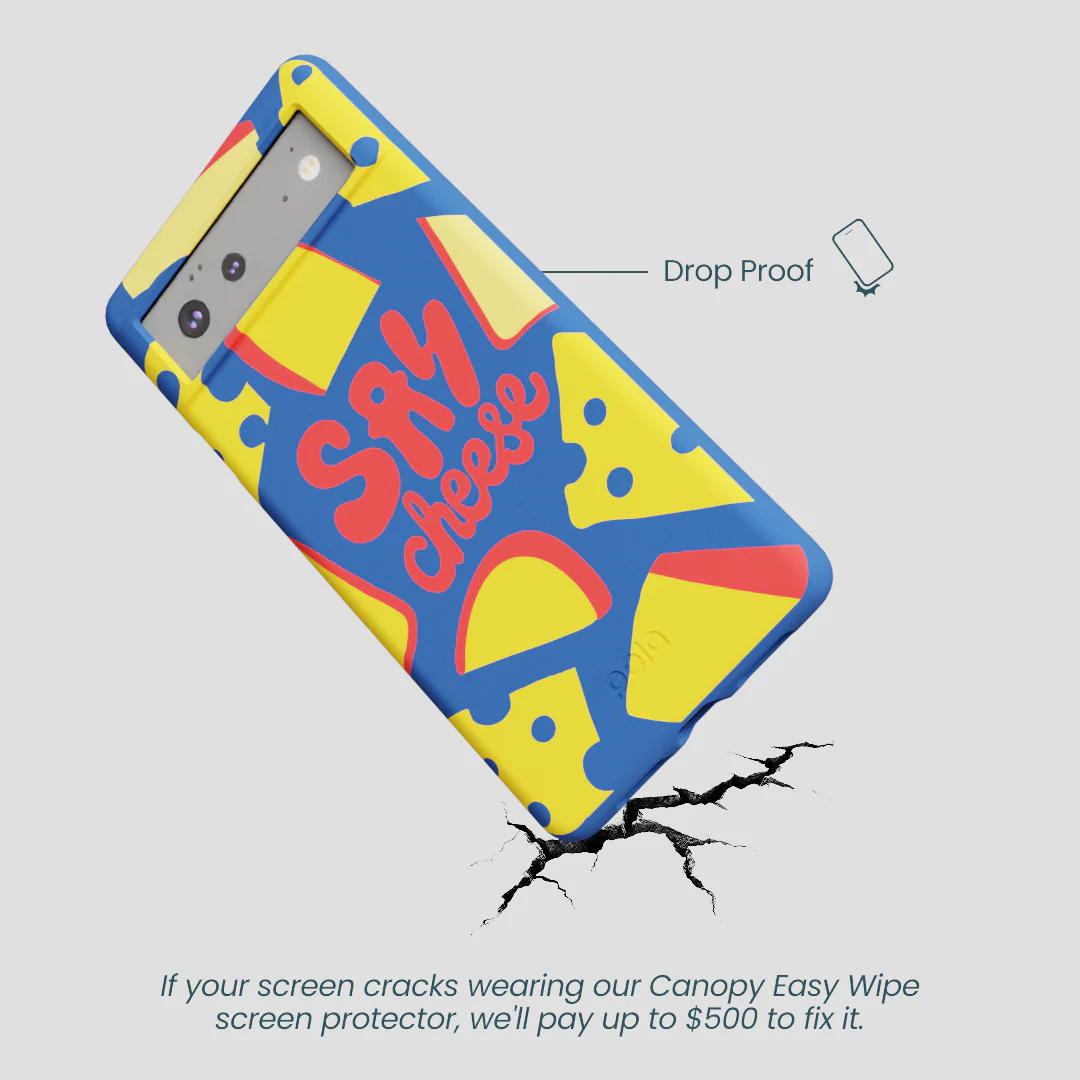 Electric Blue Say Cheese Google Pixel 6 Case - Image 5