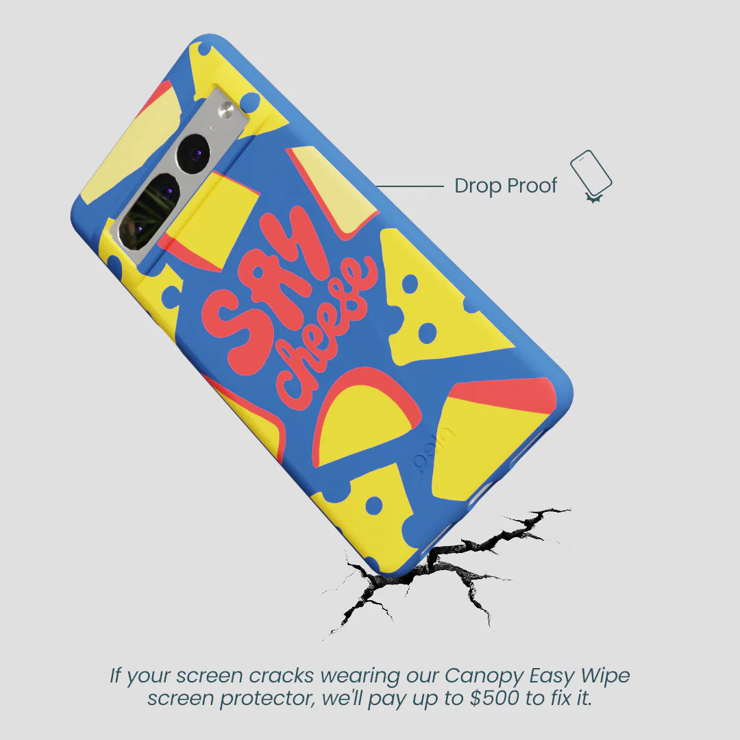 Electric Blue Say Cheese Google Pixel 7 Pro Case - Image 5