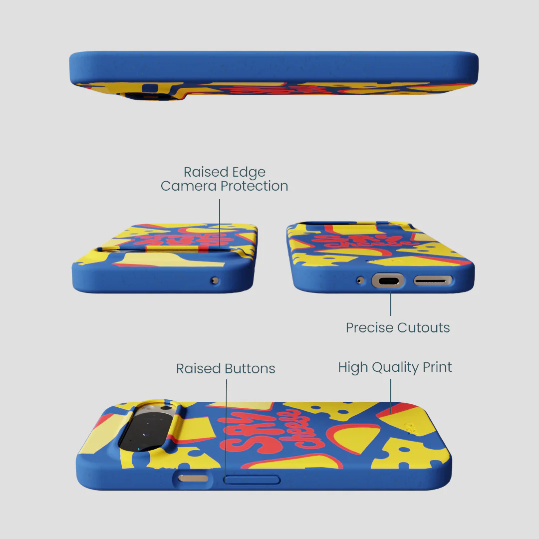 Electric Blue Say Cheese Google Pixel 9/9 Pro Case - Image 3