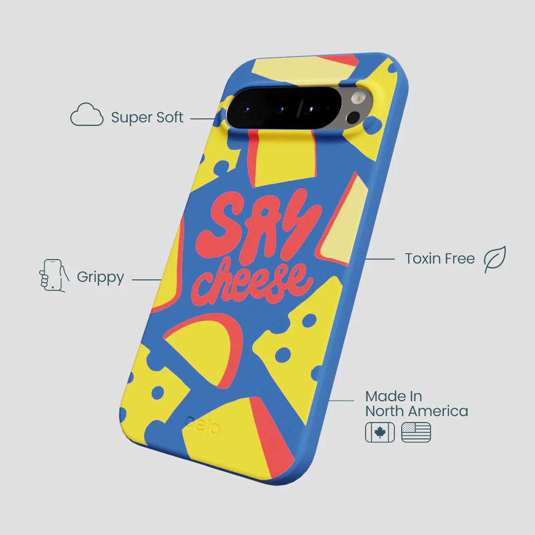 Electric Blue Say Cheese Google Pixel 9 Pro XL Case - Image 4